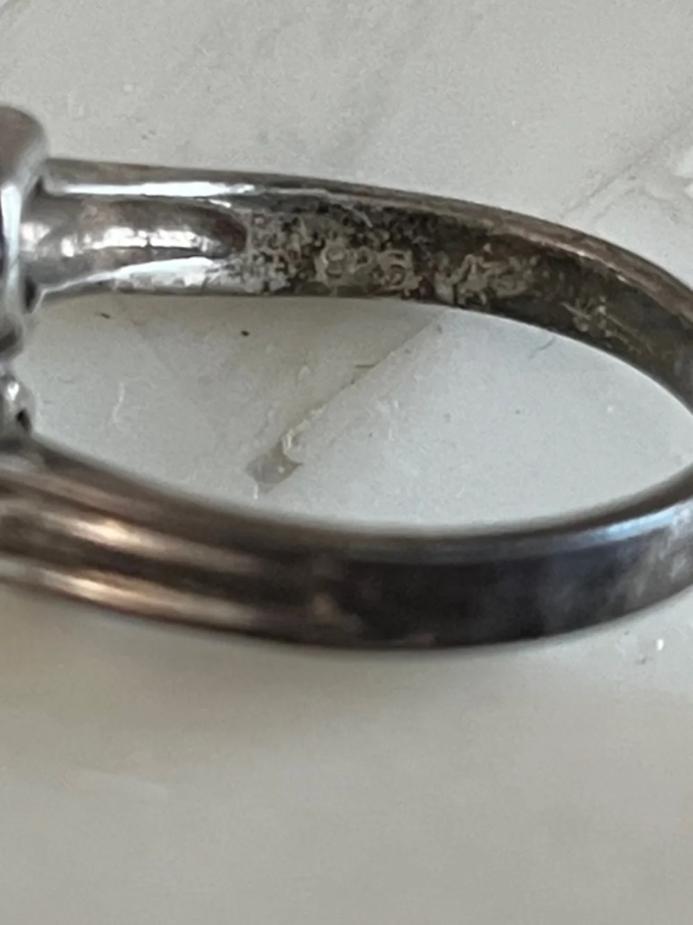 Pearl Two-Stone Sterling Silver Ring - White Pearls
